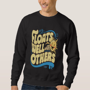 Moletom Flutua bem com outros trocadilhos engraçados