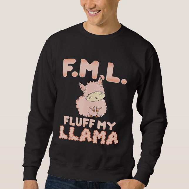 Moletom FML Fluff My Llama Pink Alpaca Fluffy (Frente)