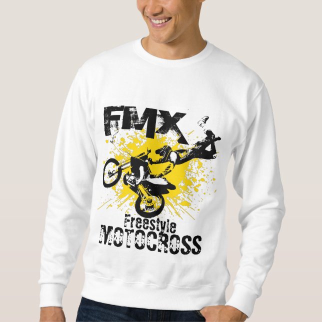 Moletom FMX Motocross — manga longa do estilo livre (Frente)