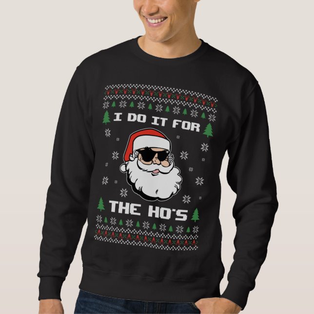 Moletom Fofo de Natal, doce Engraçado Papai Noel Eu Faço (Frente)