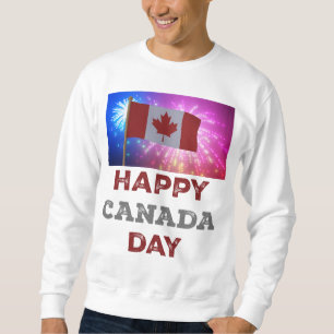 Moletom Fogos de Artifício do Feliz Dia do Canadá