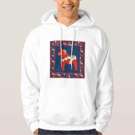 Moletom FolArt Red Dala Horse e Padrão Sueco