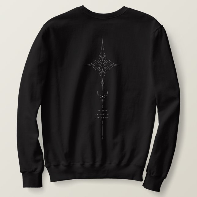 Moletom Folclore Celestial Gótico Vazio Gráfico (Verso do Design)