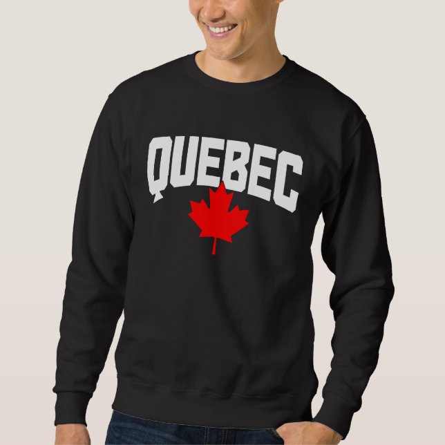 Moletom Folha de Bordo do Quebec Canadá Bandeira Canadense (Frente)