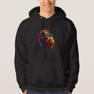 Moletom Fone de ouvido Orangutan legal Música Arte Nascime