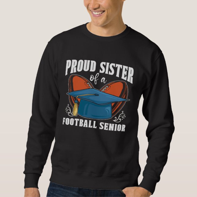 Moletom Football Sister  American Proud Sister Of A Footba (Frente)