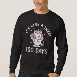 Moletom Foram 100 Dias de Escola Doces Meninas Unicórnio