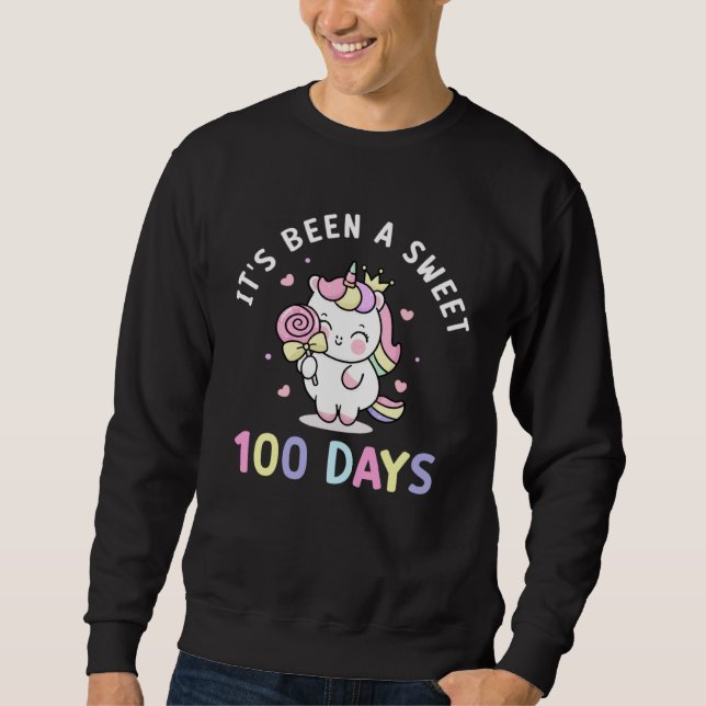Moletom Foram 100 Dias de Escola Doces Meninas Unicórnio (Frente)