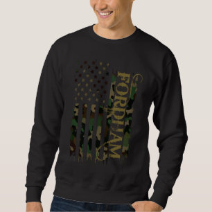 Moletom Fordham Estados Unidos Afetou Camo com bandeira do