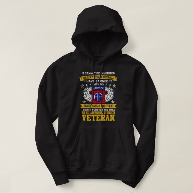 Moletom Forever The Title 82Nd Airborne Division Veteran (Frente do Design)