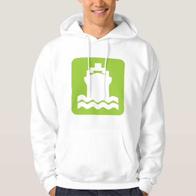 Moletom Forma de navio - Verde marciano (Frente)