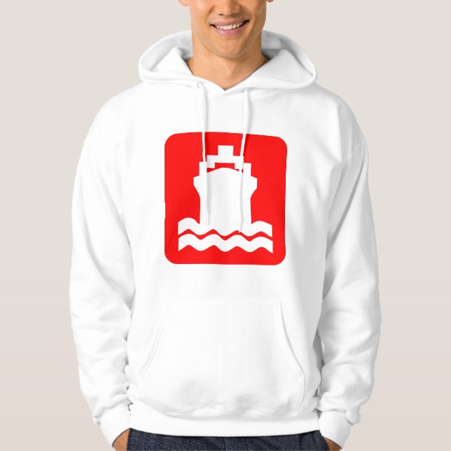 Moletom Forma de Navio - Vermelho (Frente)