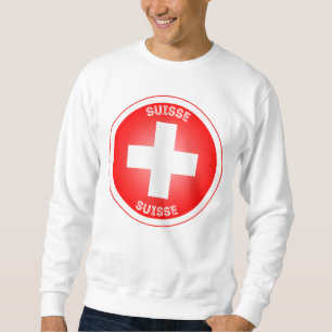 Moletom Forma do Círculo de Suisse Cruzado Suíço
