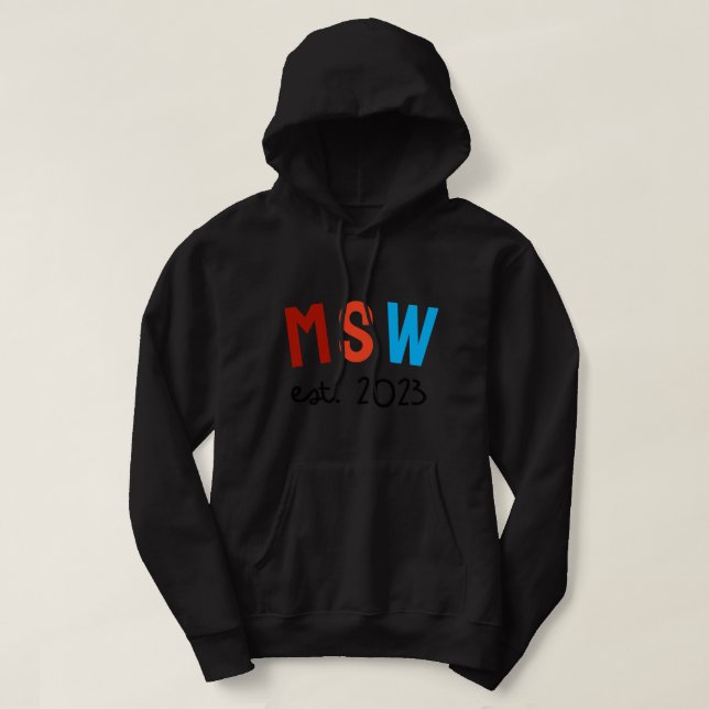 Moletom Formando de Estudantes do MSW Mês de Apreciação do (Frente do Design)