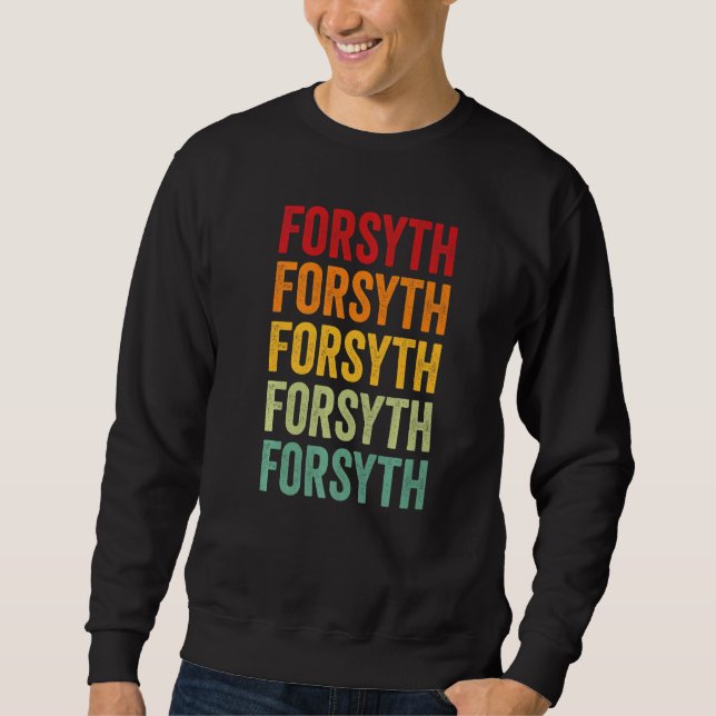 Moletom Forsyth County Georgia Texto Arco-Íris (Frente)