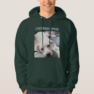 Moletom Foto de Cachorro Bonito de Natal Verde