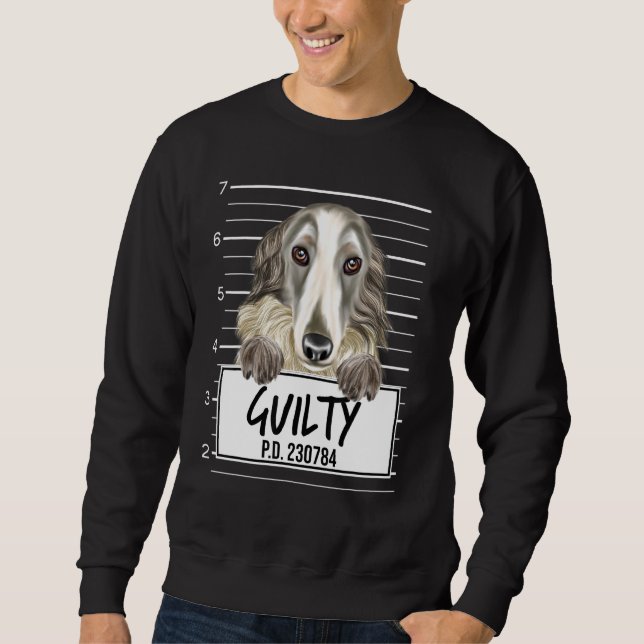 Moletom Foto do Borzoi Culpado (Frente)