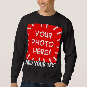 Moletom Foto e texto personalizados frente e verso