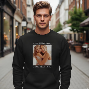 Moletom Foto e Texto Personalizáveis, Seu Design Aqui