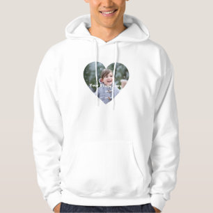 Moletom Foto personalizada em forma de coração Hoodie