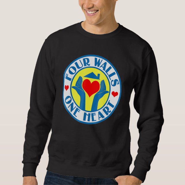 Moletom Four Walls One Heart Hand With Heart Tee Inspirati (Frente)