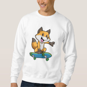 Moletom Fox como skater com skate