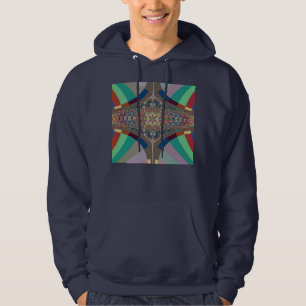 Moletom Fractal bege azul da escada