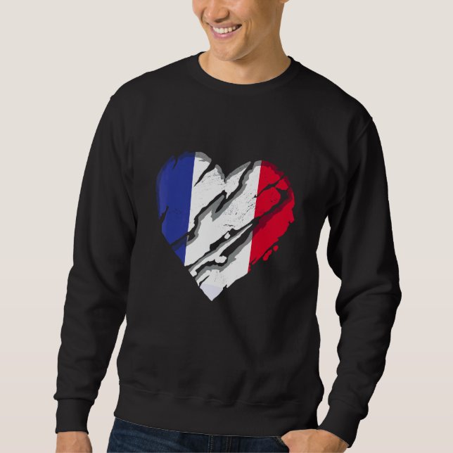 Moletom França Heart French Flag Pride French (Frente)