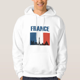 Moletom França Viagem - Paris City Skyline French Flag