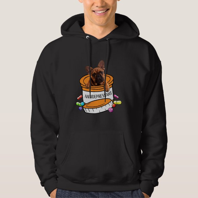 Moletom Francês Bulldog Frenchie Antidepressivo (Frente)