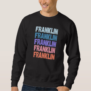 Moletom Franklin Texto Repetido Moderno