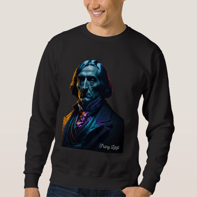 Moletom Franz Liszt Portrait Composer Illustration Piano M (Frente)