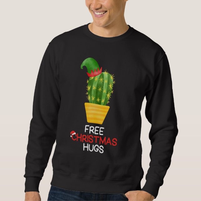 Moletom Free Christmas Hugs Cactus (Frente)