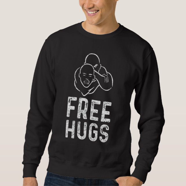 Moletom Free Hugs Engraçado Jiu-Jitsu MMA BJJ (Frente)