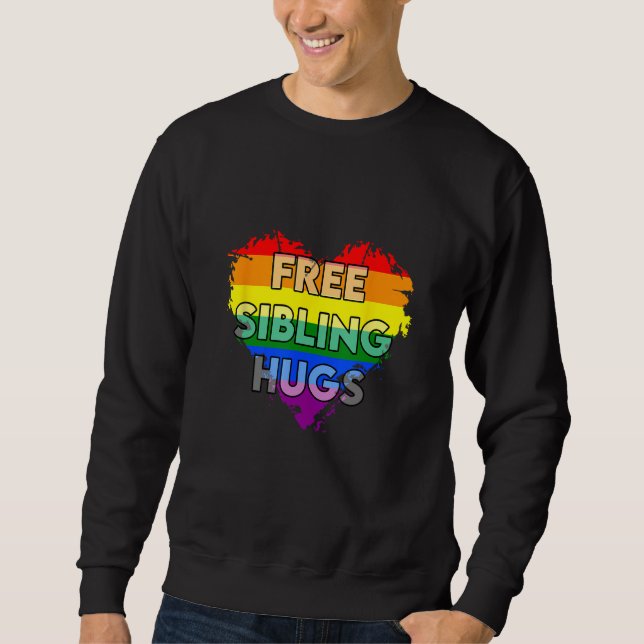Moletom Free Sibling Hugs Gay Pride LGTB 1 (Frente)
