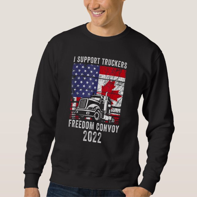 Moletom Freedom Convoy 2022 Support I Support Canadian T (Frente)