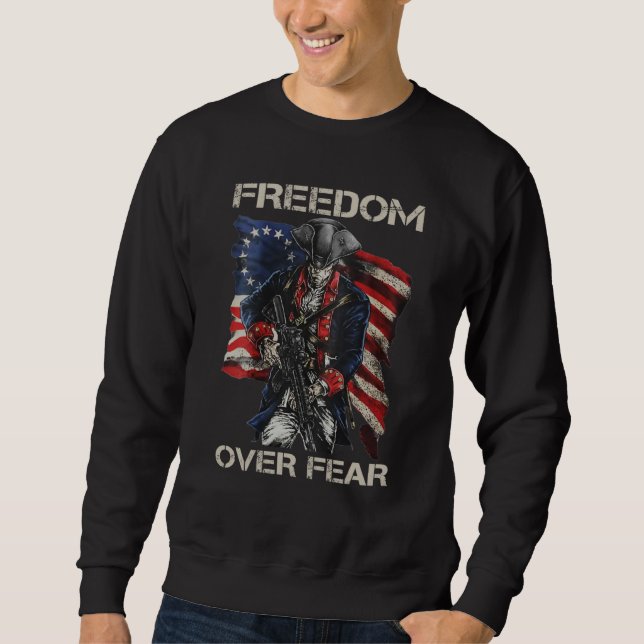 Moletom Freedom Over Fear 2nd Amendment Gun Owner Joke (Frente)