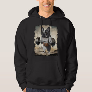 Moletom French Bull Dog Muscle Training Weightlifting 