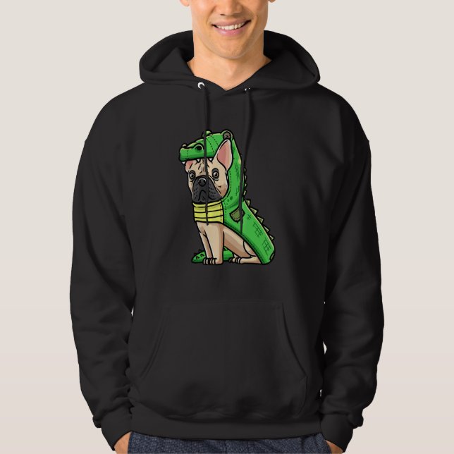 Moletom French Bulldog Dog In Crocodile Costume (Frente)