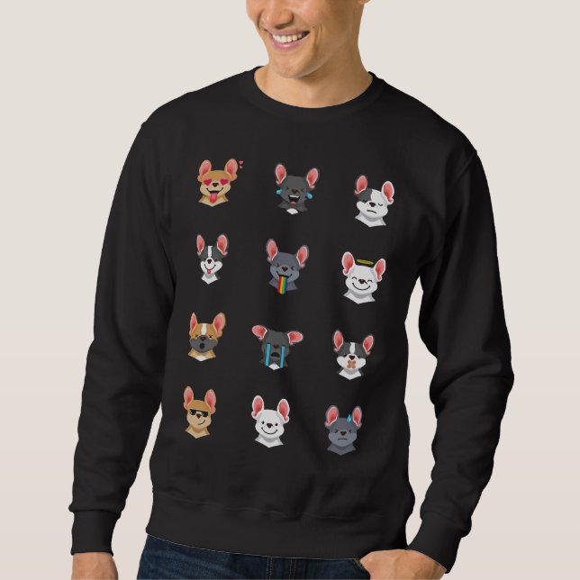 Moletom French Gift | Rosto Emocional Buldogue Francês (Frente)