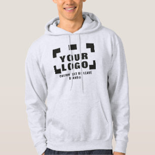 Moletom Frente +Voltar opcional, Logotipo comercial cinza