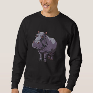 Moletom Friendly Hippopotamus Cartoon Hippo