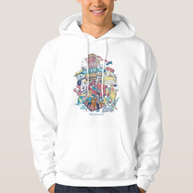 Moletom FRIENDS™ | Colagem de Desenhos Animados (Frente)