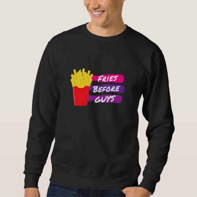 Moletom Fries Antes De Caras, Fritas Francesas Engraçadas, (Frente)