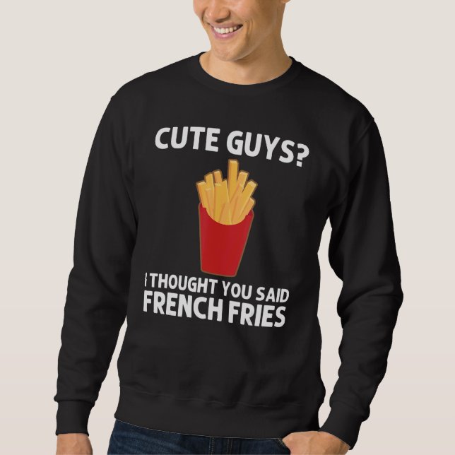 Moletom Fries Para Meninas Crianças Batata Fragmento De Co (Frente)