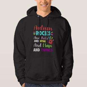 Moletom Frio de Autismo Bonito Cilindros Gira Flaps &amp T
