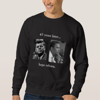 Moletom FRONT/BACK JFK/OBAMA/hope renascido/citações do