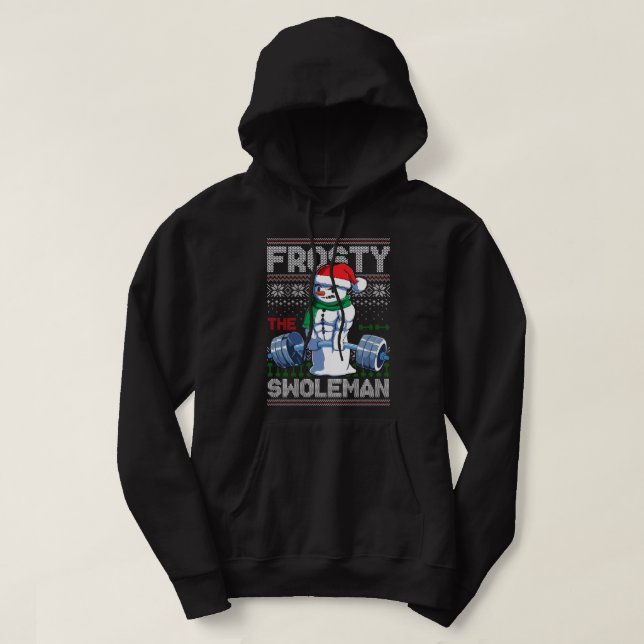 Moletom Frosty O Homem De Suco Feio De Natal Engraçado Eng (Frente do Design)
