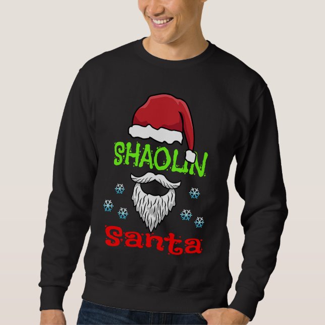 Moletom Frouxo Traje de Natal de Kung Fu Shaolin  Shaolin  (Frente)