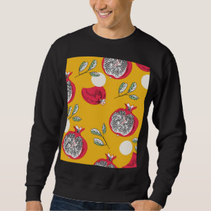 Moletom Fruta De Garnet: Padrão De Vintagem Desenhado À Mã